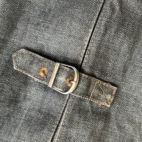 Morgan Homme 1990’s Gray Denim With Buckles On Legs Size Small (30 Waist) EUC! - Picture 11 of 14